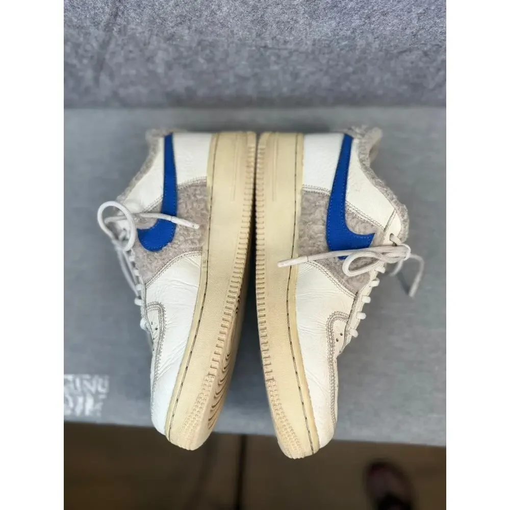 Nike Air Force 1 Shoes Womens 7.5 White 07 Sherpa Fleece Athletic Sneakers